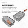 imageFarberware 5275224 Barbecue Grilling Basket BlackShaker Basket with Folding Handle
