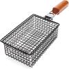 imageFarberware 5275224 Barbecue Grilling Basket BlackShaker Basket with Folding Handle