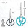 imageFarberware Comfort Grip Kitchen Scissors 2 Pack Aqua and GrayAqua and Gray