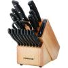 imageFarberware Edgekeeper Triple Rivet Block Set with Built in Knife Sharpener 16Piece Black