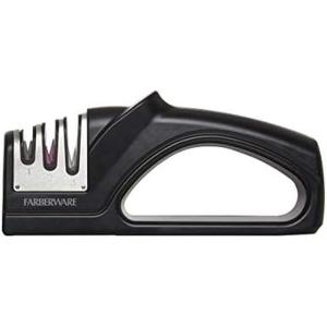 imageFarberware Edgekeeper 3 Stage Tabletop Kitchen Knife Sharpener 75Inch BlackBlack
