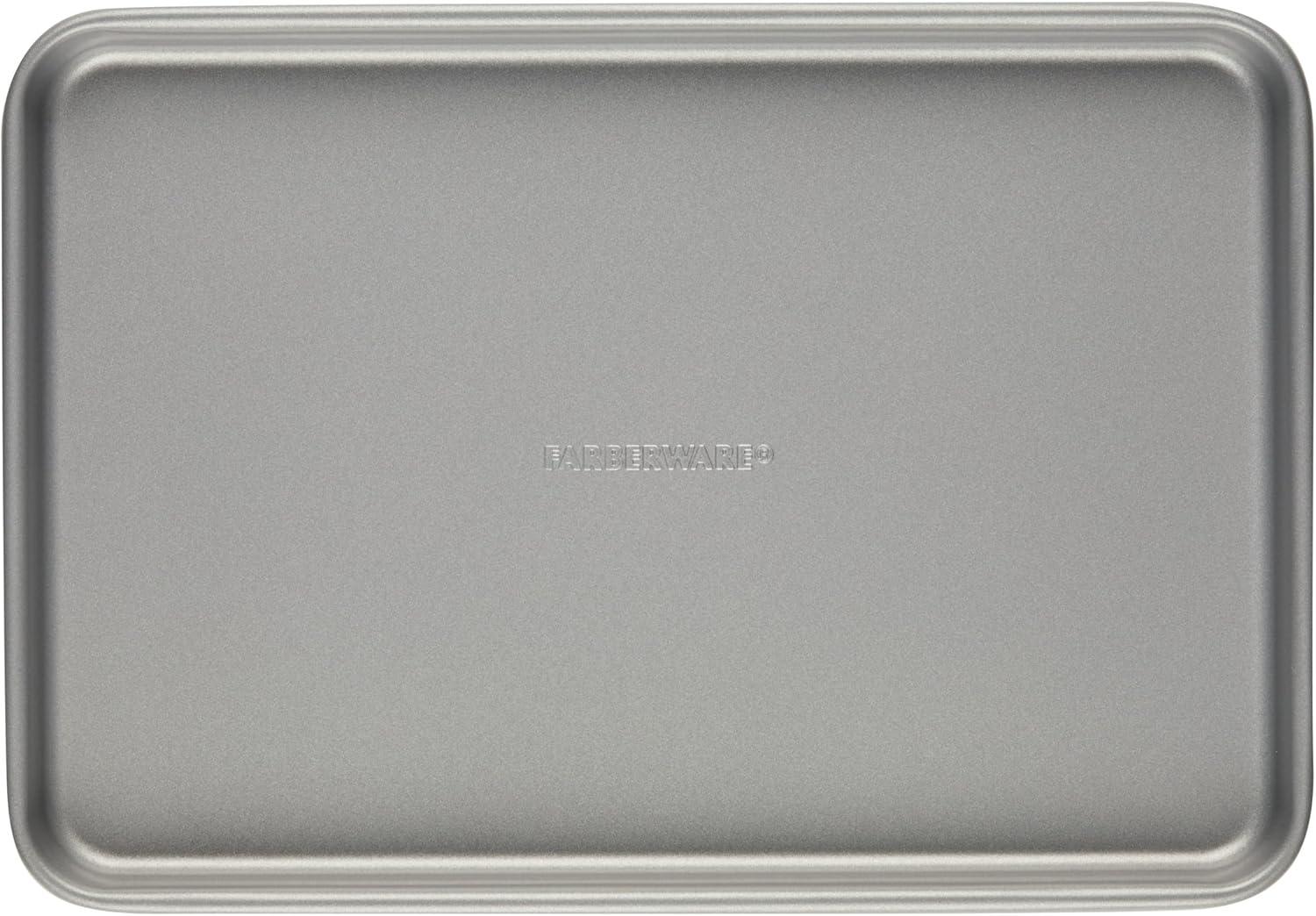 imageFarberware Bakeware Steel Nonstick Toaster Oven Pan Set 4Piece Baking Set Gray