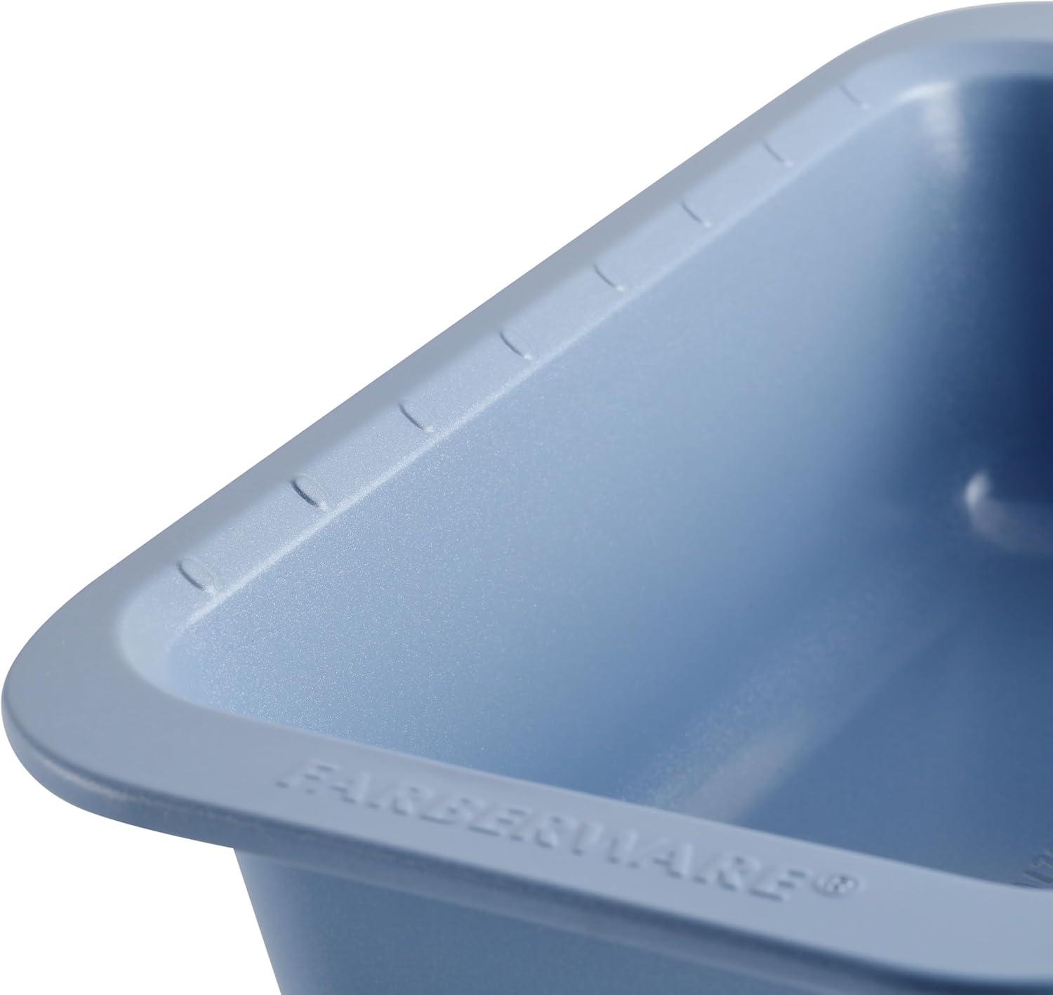 imageFarberware Easy Solutions Nonstick Bakeware Includes 10 Inch x 15 Inch Cookie Baking Sheet and 12Cup Muffin Pan 2 Piece  BlueBakeware Set 4 Piece