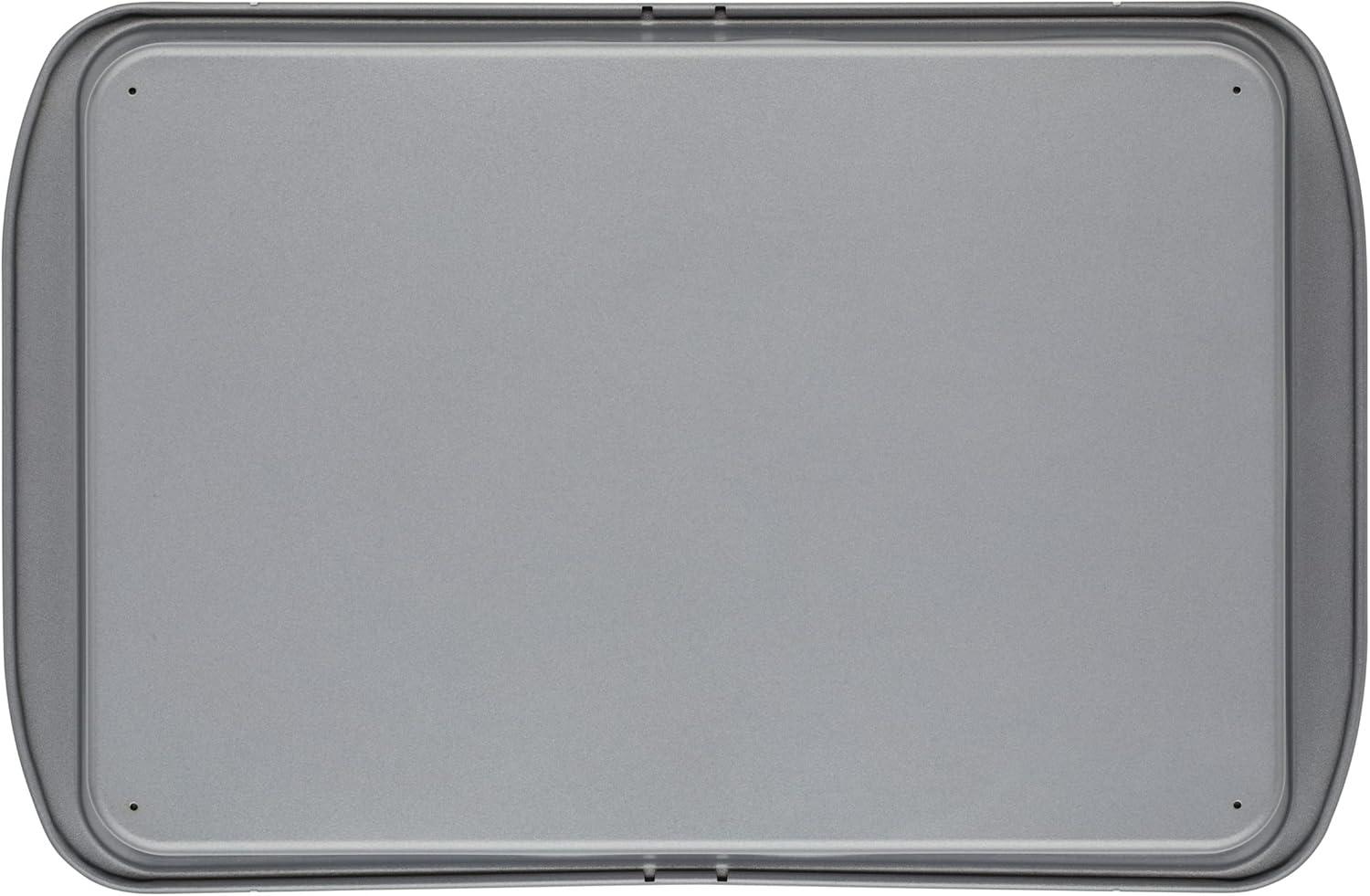 imageFarberware GoldenBake Bakeware Nonstick Baking PanCake Pan with Lid Rectangle Insulated 9 Inch x 13 Inch  Gray