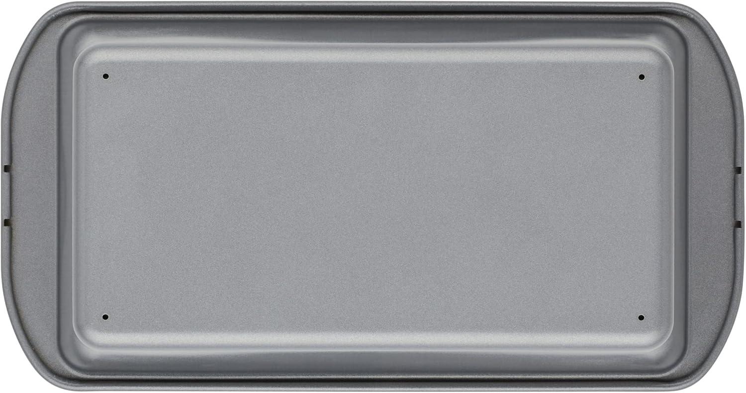 imageFarberware GoldenBake Bakeware Nonstick MeatloafLoaf Pan Set Insulated Two 9Inch x 5Inch Gray