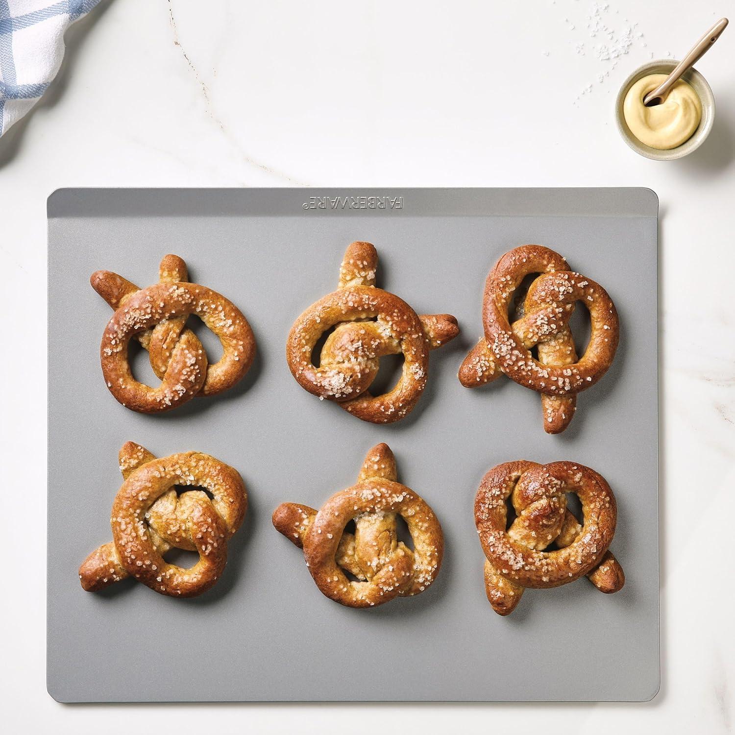 imageFarberware Insulated Nonstick Bakeware 14Inch x 16Inch Jumbo Cookie Sheet Light Gray14 x 16