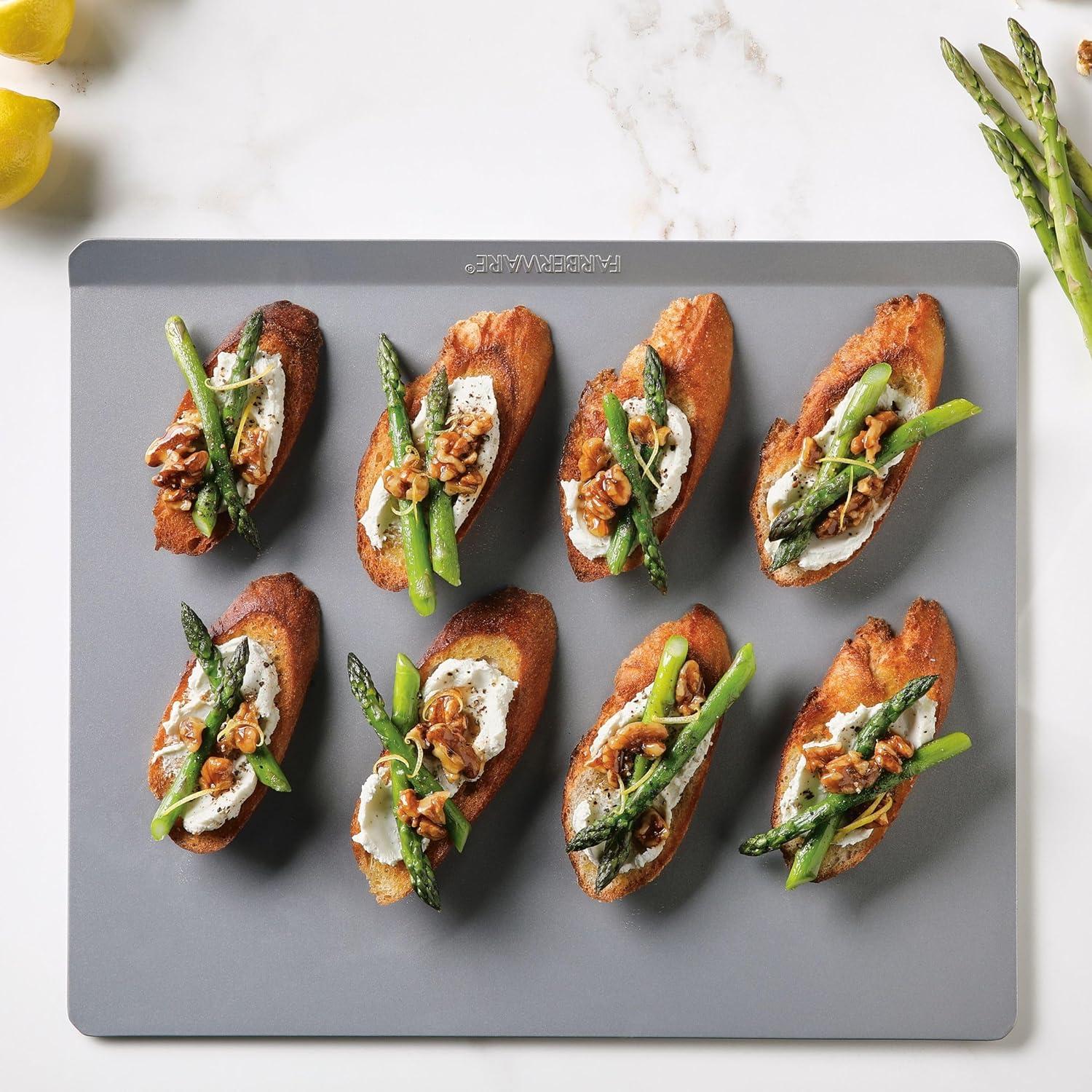 imageFarberware Insulated Nonstick Bakeware 14Inch x 16Inch Jumbo Cookie Sheet Light Gray14 x 16