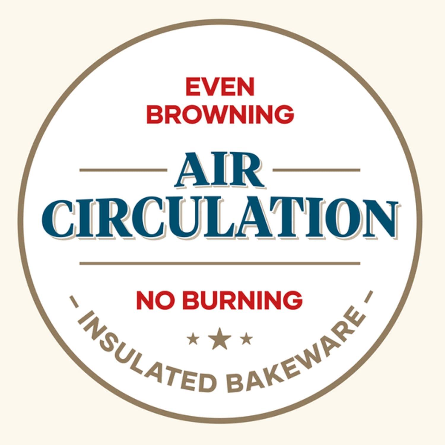 imageFarberware Insulated Nonstick Bakeware 14Inch x 16Inch Jumbo Cookie Sheet Light Gray2Piece Bakeware Set Pack of 2