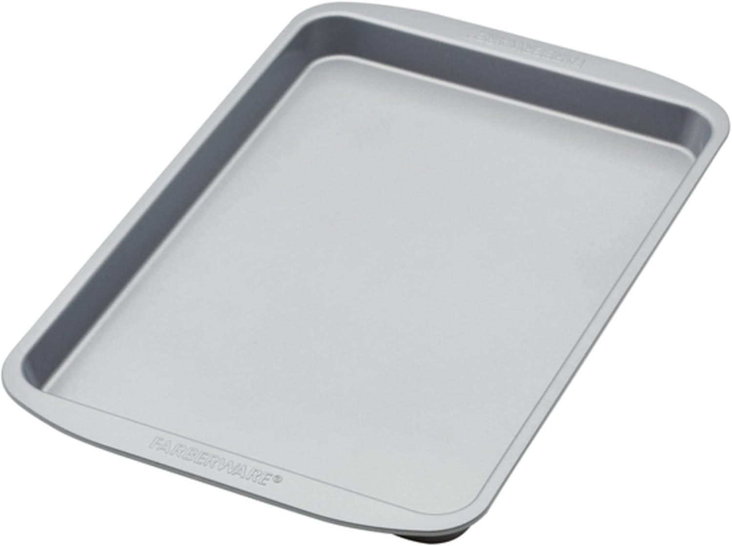 imageFarberware Insulated Nonstick Bakeware 14Inch x 16Inch Jumbo Cookie Sheet Light Gray2Piece Sheet Pan Set