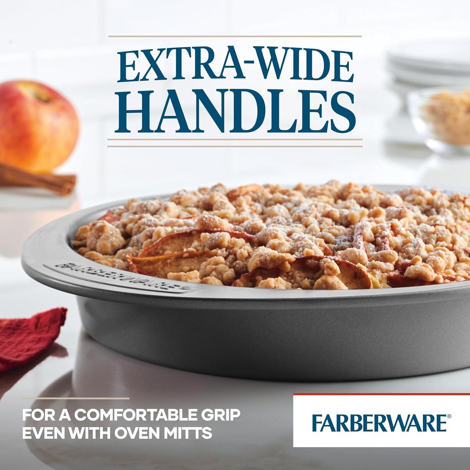 imageFarberware Nonstick Bakeware 9Inch Square Cake Pan GrayRound