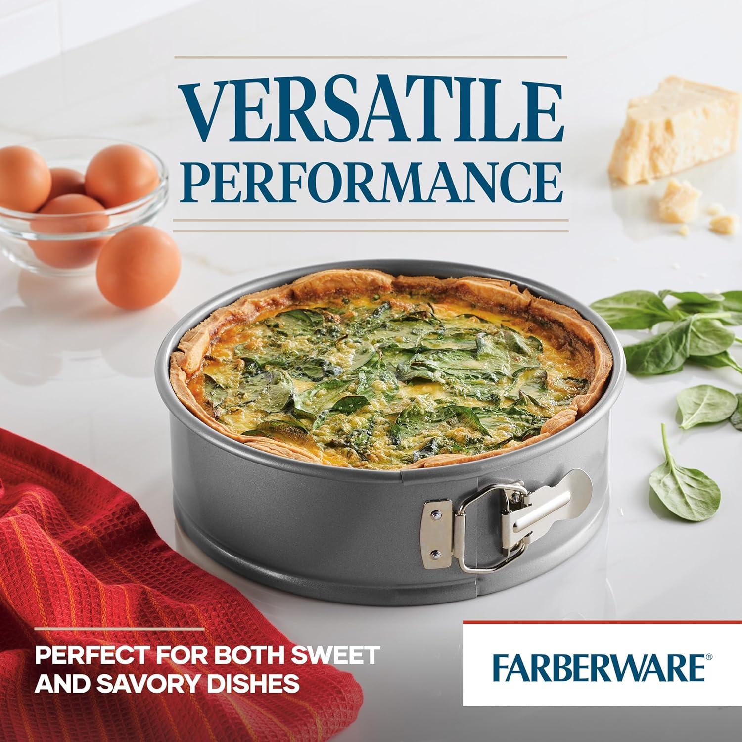 imageFarberware Nonstick Bakeware 9Inch Square Cake Pan GraySpring Form