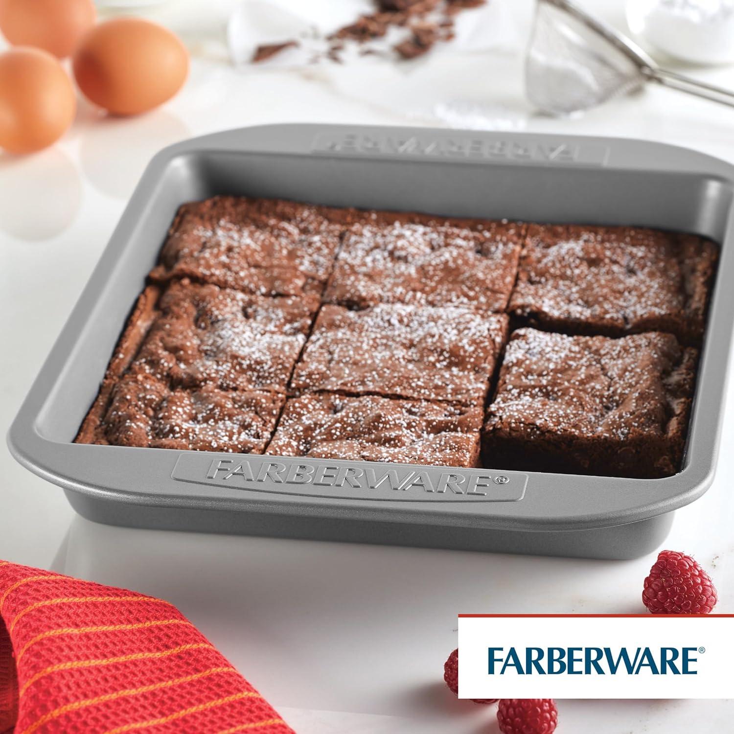 imageFarberware Nonstick Bakeware 9Inch Square Cake Pan GraySquare