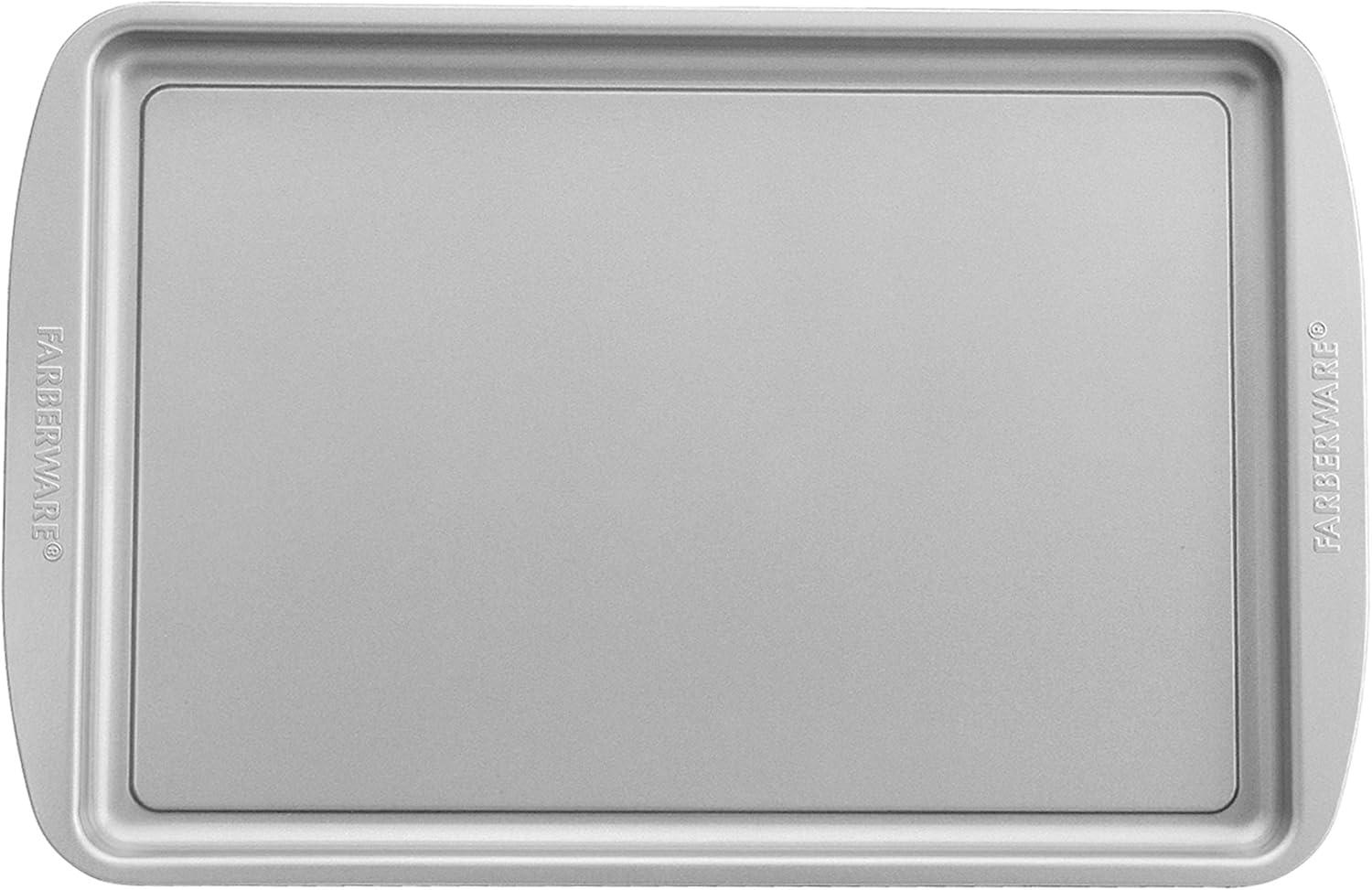 imageFarberware Nonstick Bakeware Nonstick Cookie Sheet  Baking Sheet  10 Inch x 15 Inch Gray10 x 15 1 piece