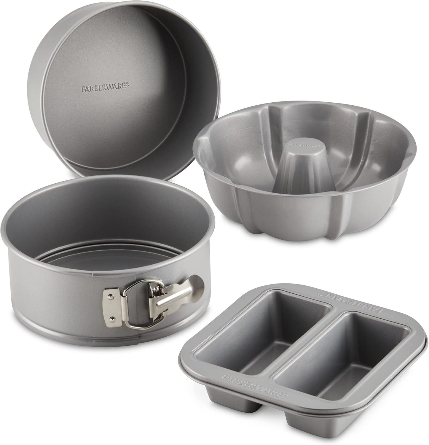 imageFarberware Specialty Bakeware Nonstick Baking Set for Pressure Cooker or in The Oven 4 Piece Gray