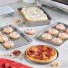 imageFarberware Bakeware Steel Nonstick Toaster Oven Pan Set 4Piece Baking Set Gray
