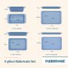 imageFarberware Easy Solutions Nonstick Bakeware Includes 10 Inch x 15 Inch Cookie Baking Sheet and 12Cup Muffin Pan 2 Piece  BlueBakeware Set 4 Piece