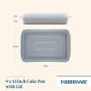 imageFarberware GoldenBake Bakeware Nonstick Baking PanCake Pan with Lid Rectangle Insulated 9 Inch x 13 Inch  Gray