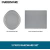 imageFarberware Insulated Nonstick Bakeware 14Inch x 16Inch Jumbo Cookie Sheet Light Gray2Piece Bakeware Set Pack of 2