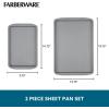 imageFarberware Insulated Nonstick Bakeware 14Inch x 16Inch Jumbo Cookie Sheet Light Gray2Piece Sheet Pan Set
