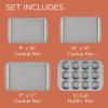 imageFarberware Nonstick Bakeware 4Piece Baking Sheet Set Gray 