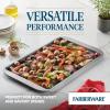 imageFarberware Nonstick Bakeware Nonstick Cookie Sheet  Baking Sheet  10 Inch x 15 Inch Gray11 x 17 1 piece