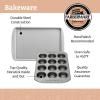 imageFarberware Nonstick Bakeware Nonstick Cookie Sheet  Baking Sheet  10 Inch x 15 Inch Gray3Piece Set