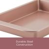 imageFarberware Nonstick Bakeware Nonstick Cookie Sheet  Baking Sheet  10 Inch x 15 Inch Rose Gold RedCookie Pan 10Inch x 15Inch
