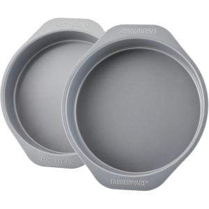 imageFarberware Insulated Nonstick Bakeware 14Inch x 16Inch Jumbo Cookie Sheet Light Gray2Piece Cake Pan Set Pack of 6