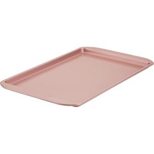 imageFarberware Nonstick Bakeware Nonstick Cookie Sheet  Baking Sheet  10 Inch x 15 Inch Rose Gold RedSheet Pan 11Inch x 17Inch