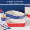 imageDisney Home Bon Voyage Ceramic Baking DishBakeware SetLasagna Pans Dishwasher Safe Oven to Table 2 Piece Baker Set  Mixed Colors2Piece Baker Set