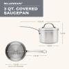 imageFarberware Millennium Stainless Steel Saucepan with Lid Induction Ready Compatible with All Cooktops Metal Utensil Safe 3 Quart Saucepot Dishwasher Safe  Stainless Steel
