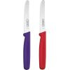 imageFarberware Professional 5242750 Paring Knives With Plastic Handles Set of 3 Green Blue and RedRed and Purple