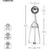 imageFarberware Professional Stainless Steel Cookie Dough Scoop 827 Inch BlackAqua Sky