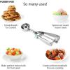 imageFarberware Professional Stainless Steel Cookie Dough Scoop 827 Inch BlackAqua Sky