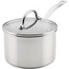 imageFarberware Millennium Stainless Steel Saucepan with Lid Induction Ready Compatible with All Cooktops Metal Utensil Safe 3 Quart Saucepot Dishwasher Safe  Stainless Steel
