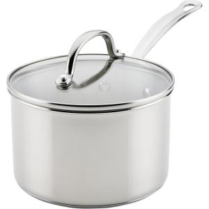 imageFarberware Millennium Stainless Steel Saucepan with Lid Induction Ready Compatible with All Cooktops Metal Utensil Safe 3 Quart Saucepot Dishwasher Safe  Stainless Steel