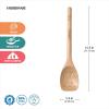 imageFarberware Beechwood Slotted Spoon  Durable Wooden Spoon for Cooking Safe on Nonstick Cookware Perfect for Stirring and Draining Kitchen Utensil with Lustrous Finish