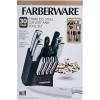 imageFarberware FPP12P 12Piece HighCarbon Stamped Stainless Steel Knife Block Set Black Block30Piece Knife Block and Tool Set