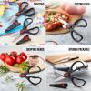 imageFarberware SelfSharpening Stainless Steel AllPurpose Shears with Edgekeeper SleeveBlackRed