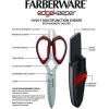 imageFarberware SelfSharpening Stainless Steel AllPurpose Shears with Edgekeeper SleeveBlackRed