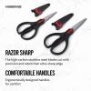 imageFarberware SelfSharpening Stainless Steel AllPurpose Shears with Edgekeeper SleeveBlackRed