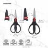 imageFarberware SelfSharpening Stainless Steel AllPurpose Shears with Edgekeeper SleeveBlackRed