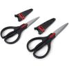 imageFarberware SelfSharpening Stainless Steel AllPurpose Shears with Edgekeeper SleeveBlackRed