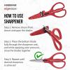 imageFarberware SelfSharpening Stainless Steel AllPurpose Shears with Edgekeeper SleeveRedBlack