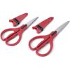 imageFarberware SelfSharpening Stainless Steel AllPurpose Shears with Edgekeeper SleeveRedBlack