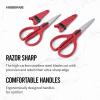 imageFarberware SelfSharpening Stainless Steel AllPurpose Shears with Edgekeeper SleeveRedBlack