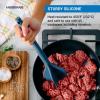 imageFarberware Silicone Meat Masher HeatResistant Up to 450F FourBeveled Blade Design for Mashing Chopping Stirring Ergonomic Grip Dishwasher Safe Nonstick Cookware Safe