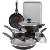 imageFarberware nonstick 11pce Aluminium cookware tools and bakeware set  CopperBlack