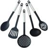imageFarberware Classic Kitchen Tool Set 5Piece Stainless Steel Cooking Utensils with Nylon Handles for Nonstick Cookware  Kitchen Gadgets with Hanging Loops Dishwasher Safe Useful Cooking Accessories
