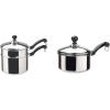 imageFarberware Classic Stainless Steel Double Boiler amp Sauce Pan with Lids 2 Quart 1 QuartDouble Boiler  PanSaucepan  1 Quart
